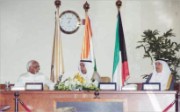 نائب رئيس جمهورية الهند  محمد حامد انصاري  خلال لقائه مع امير دولة الكويت 